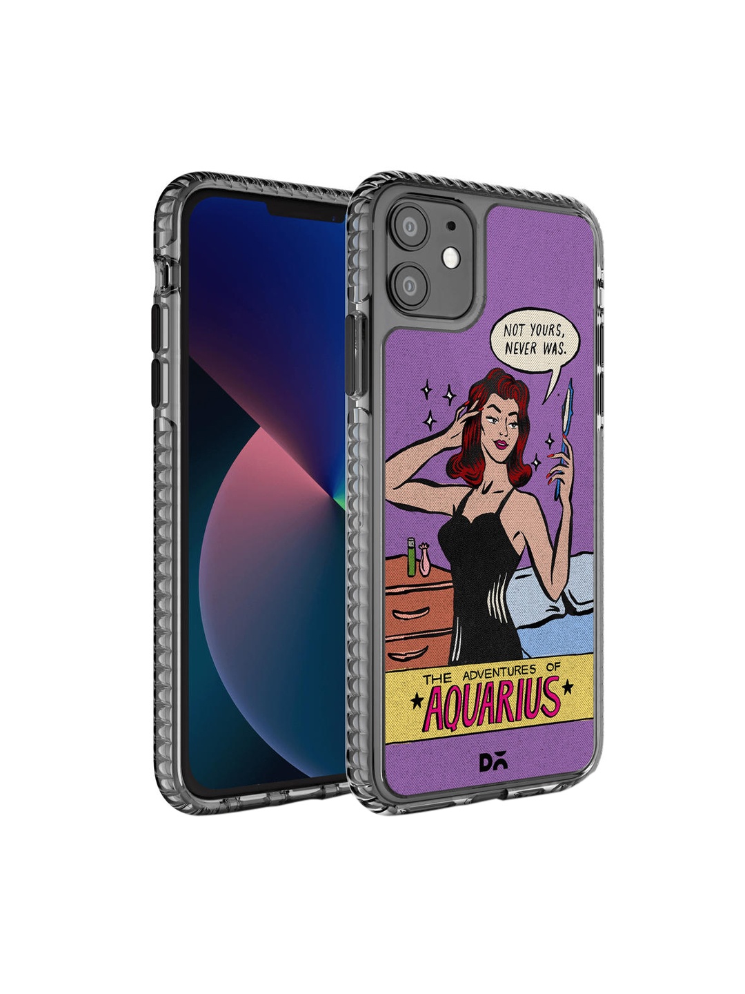 

DailyObjects Black & Purple Printed GAquarius Stride iPhone 11 Phone Case