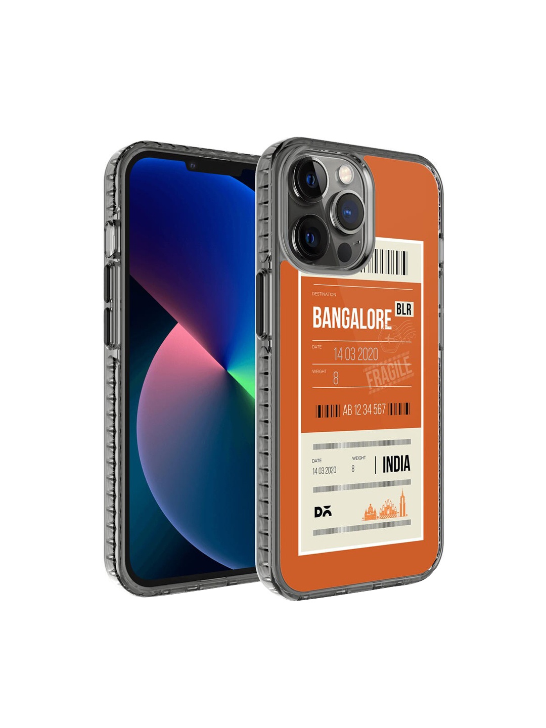 

DailyObjects Orange & White Bangalore City Tag Printed iPhone 12 Pro Phone Case