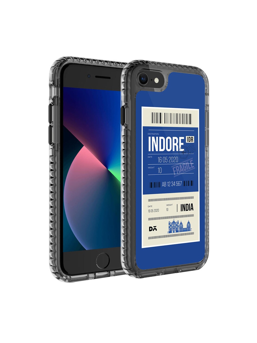 

DailyObjects Blue & White Indore City Tag iPhone SE 2020 Stride 2.0 Case Cover, Multi
