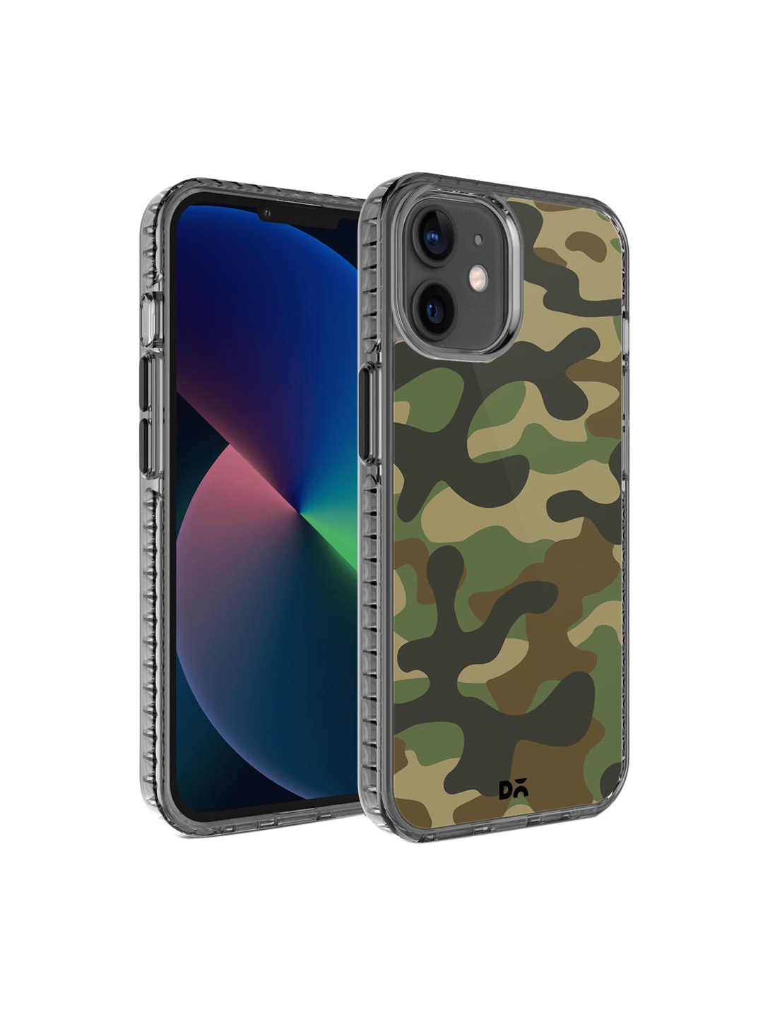 

DailyObjects Green & Black Camouflage iPhone 12 Stride 2.0 Case Cover