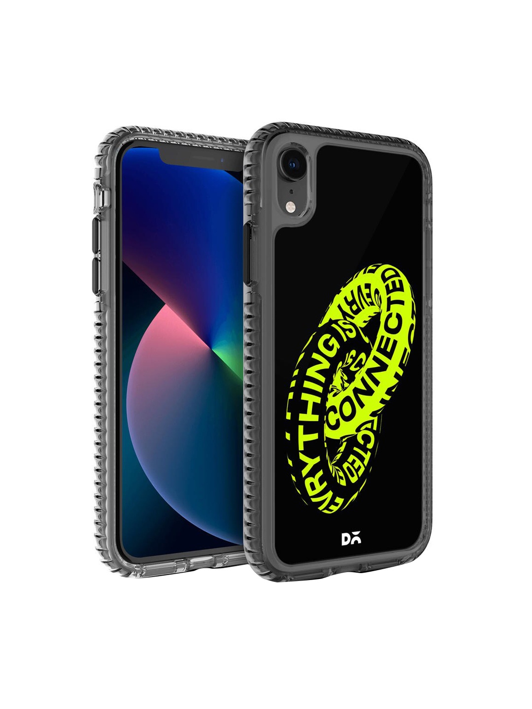 

DailyObjects Black & Green Printed Everything Is Connected iPhone XR Phone Case