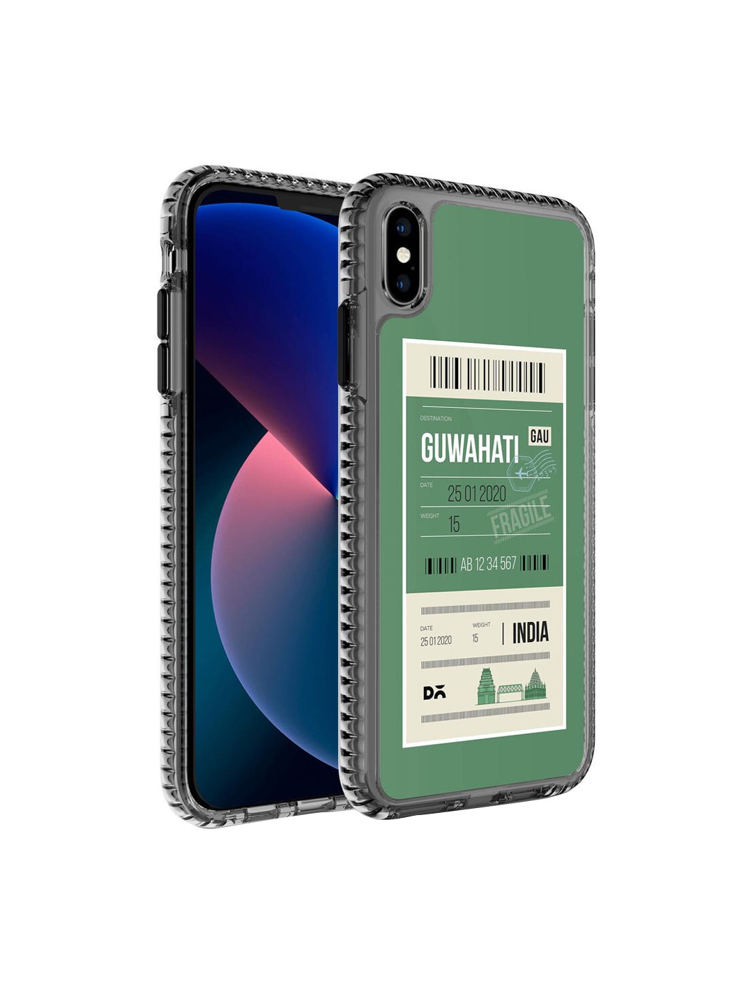 

DailyObjects Green & White Printed Guwahati City iPhone XS Phone Case