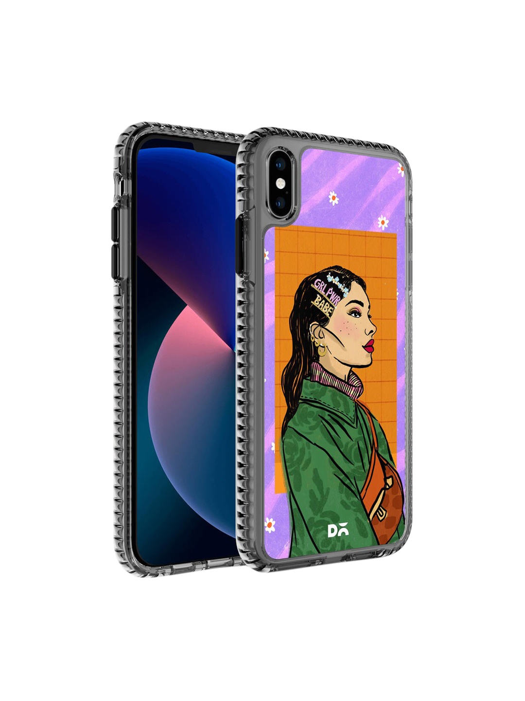 

DailyObjects Black & Purple Printed Girl Power Babe Stride iPhone XS Phone Case
