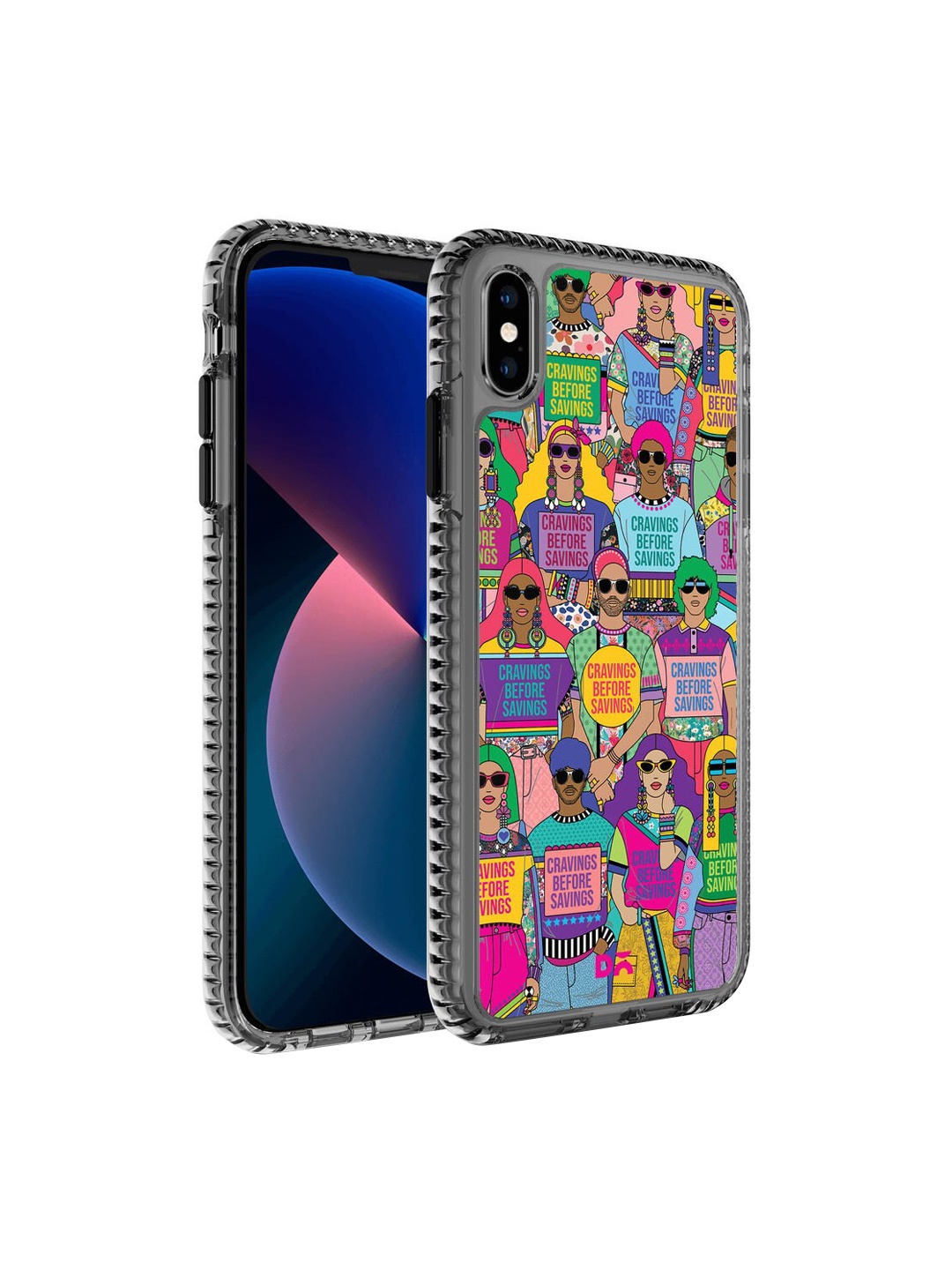 

DailyObjects Multi-Coloured Cravings Before Savings Printed iPhone XS Max Phone Case