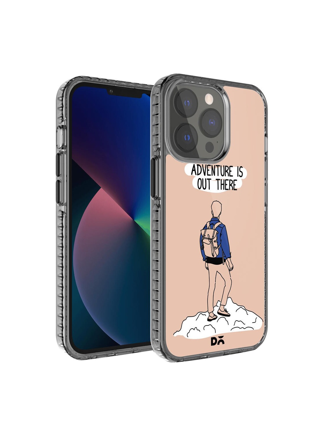 

DailyObjects Pink White & Black Adventure Out Printed iPhone 13 Pro Phone Case