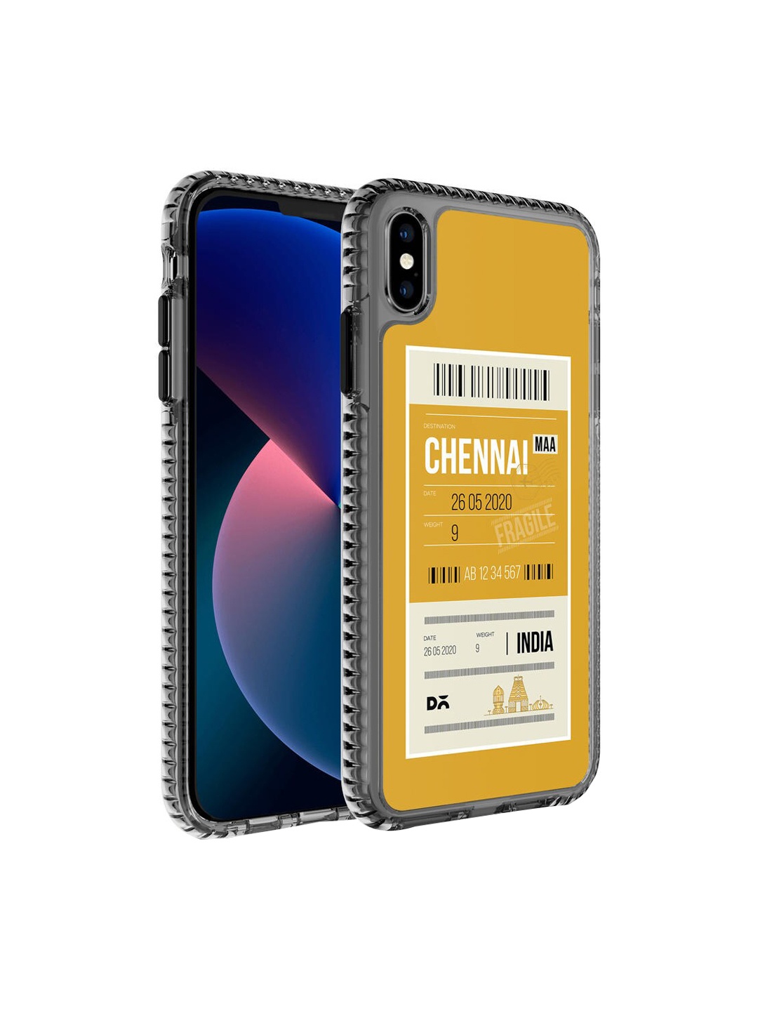 

DailyObjects Mustard & White Chennai City Tag Printed iPhone XS Phone Case