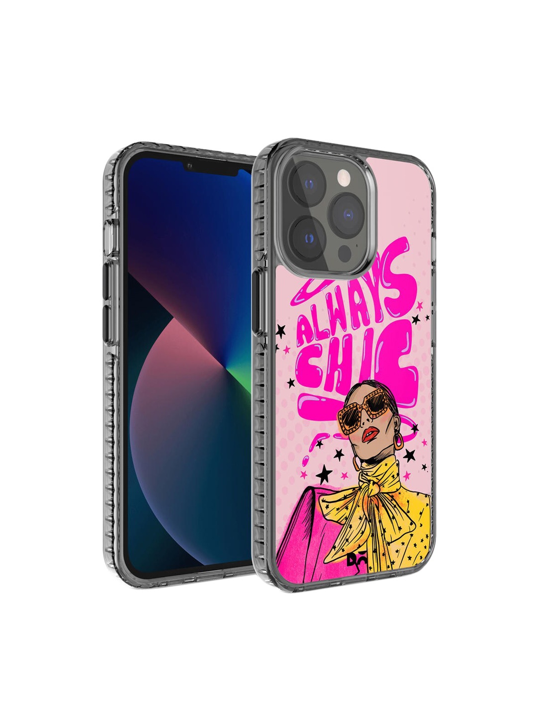 

DailyObjects Pink Printed Always Chic iPhone 13 Pro Phone Case
