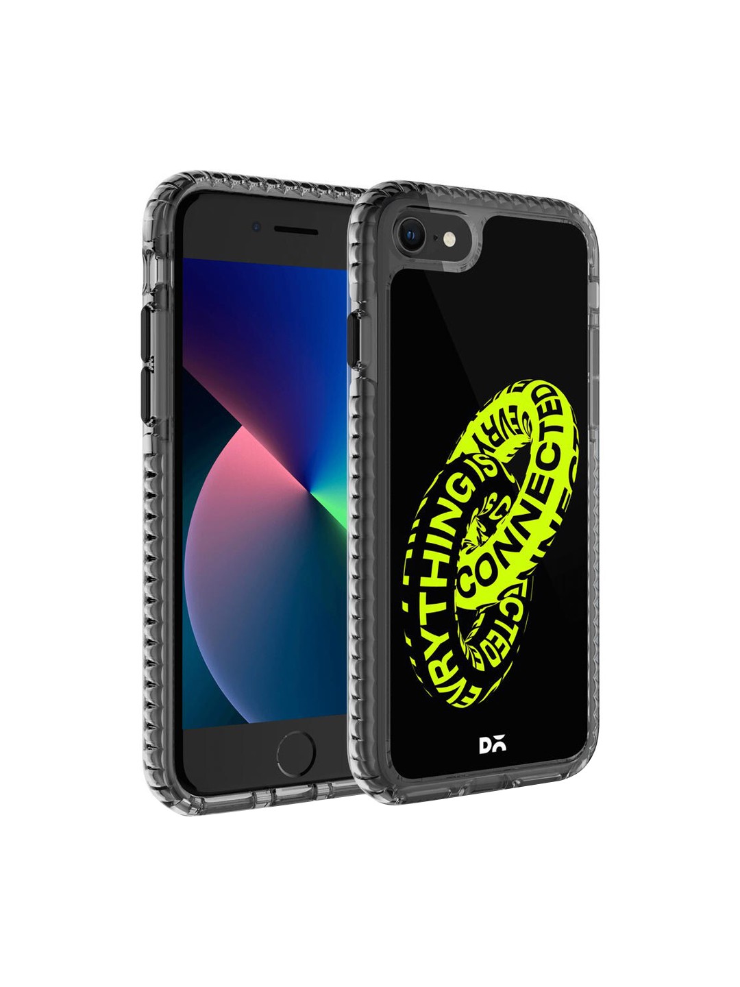 

DailyObjects Black & Yellow Printed Everything Is Connected Stride iPhone 7 Phone Case