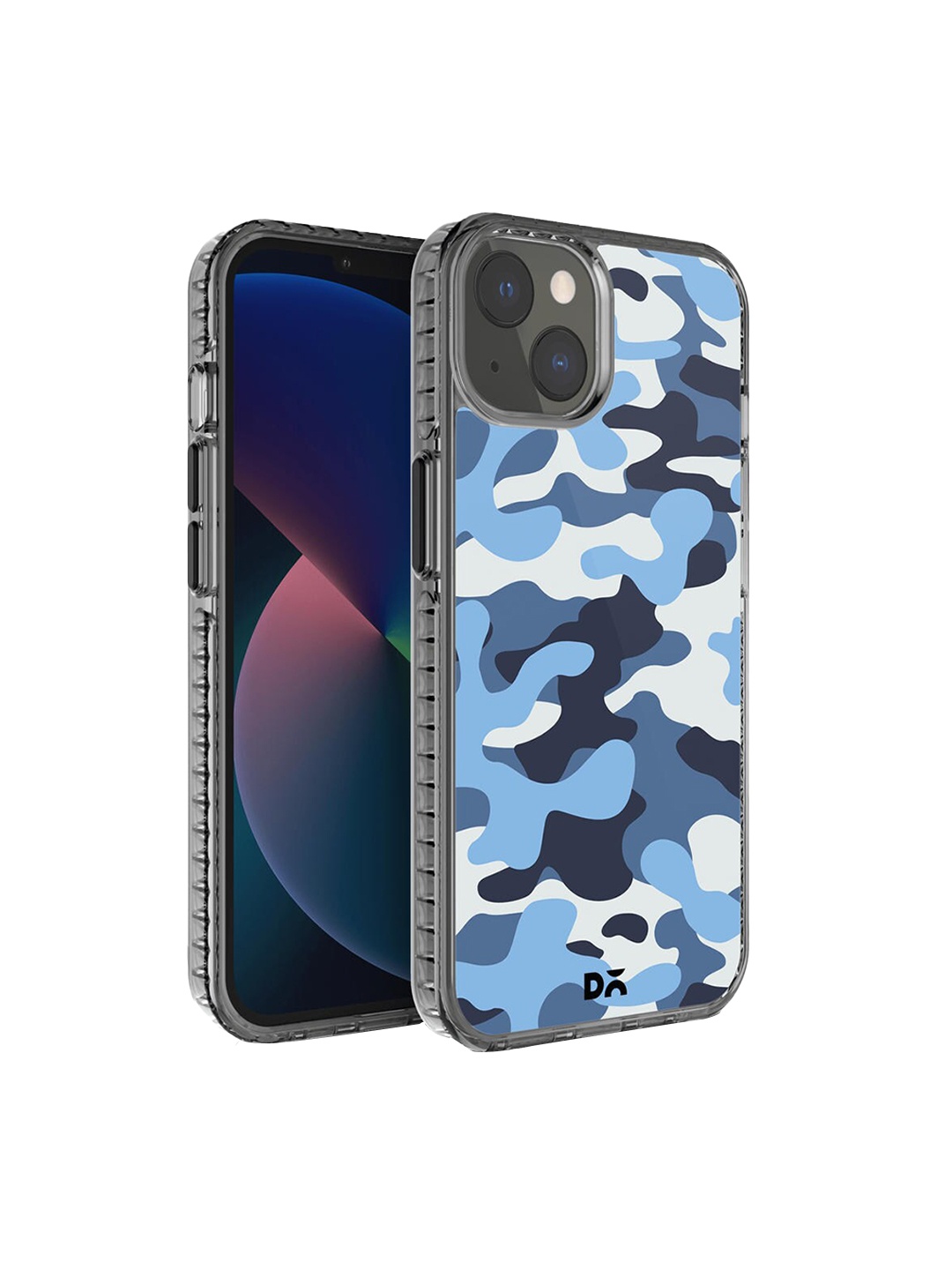 

DailyObjects Black & Blue Printed Camouflage Aquatic Stride iPhone 13 Mini Phone Case