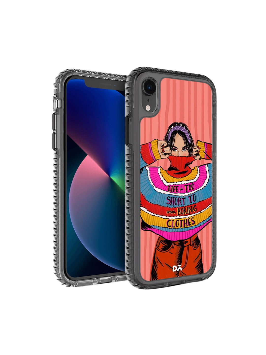 

DailyObjects Peach & Red Colourblock Jumper iPhone XR Stride 2.0 Case Cover, Multi