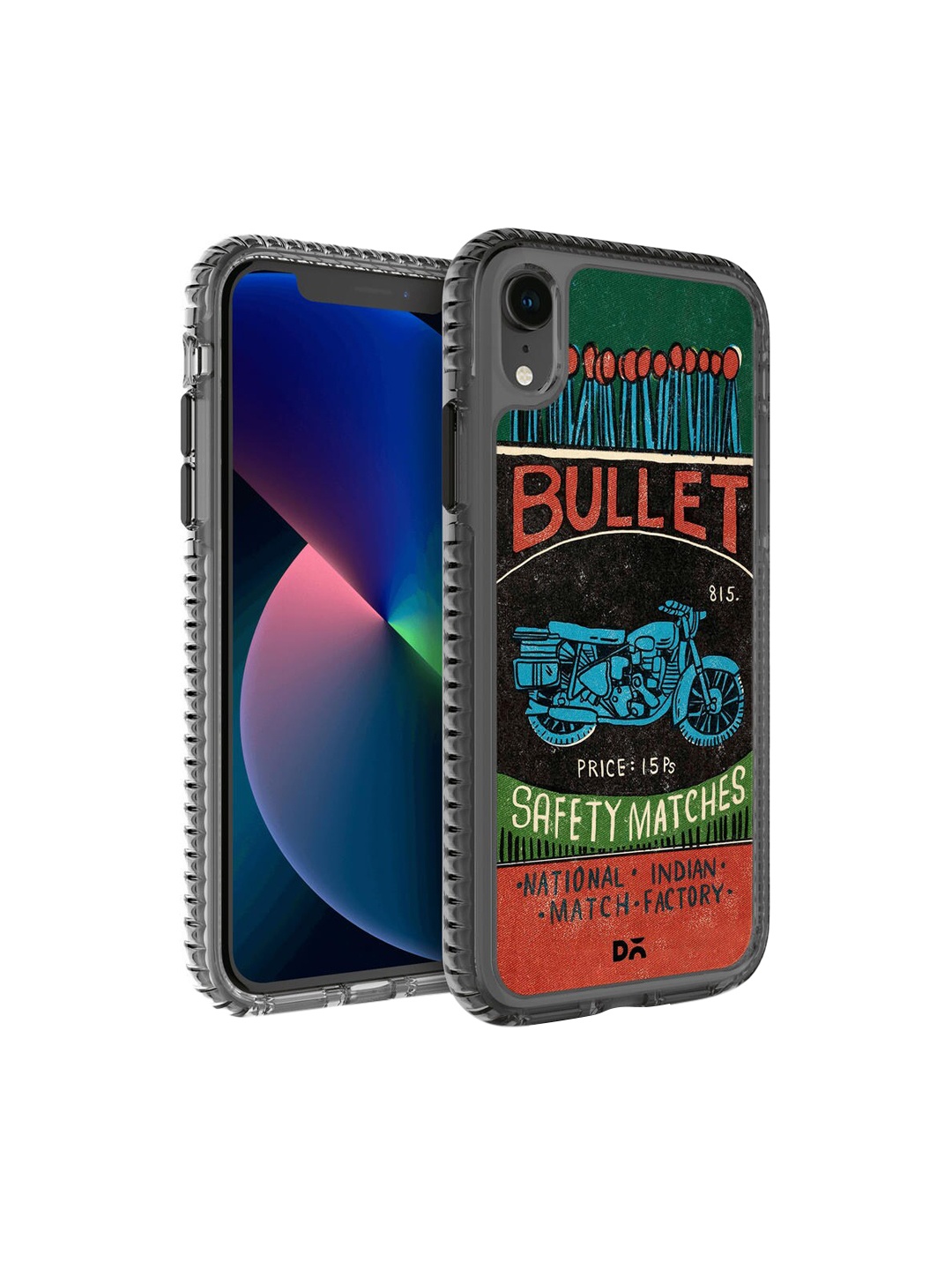 

DailyObjects Black & Green Printed GBullet Matchbox Stride iPhone XR Phone Case