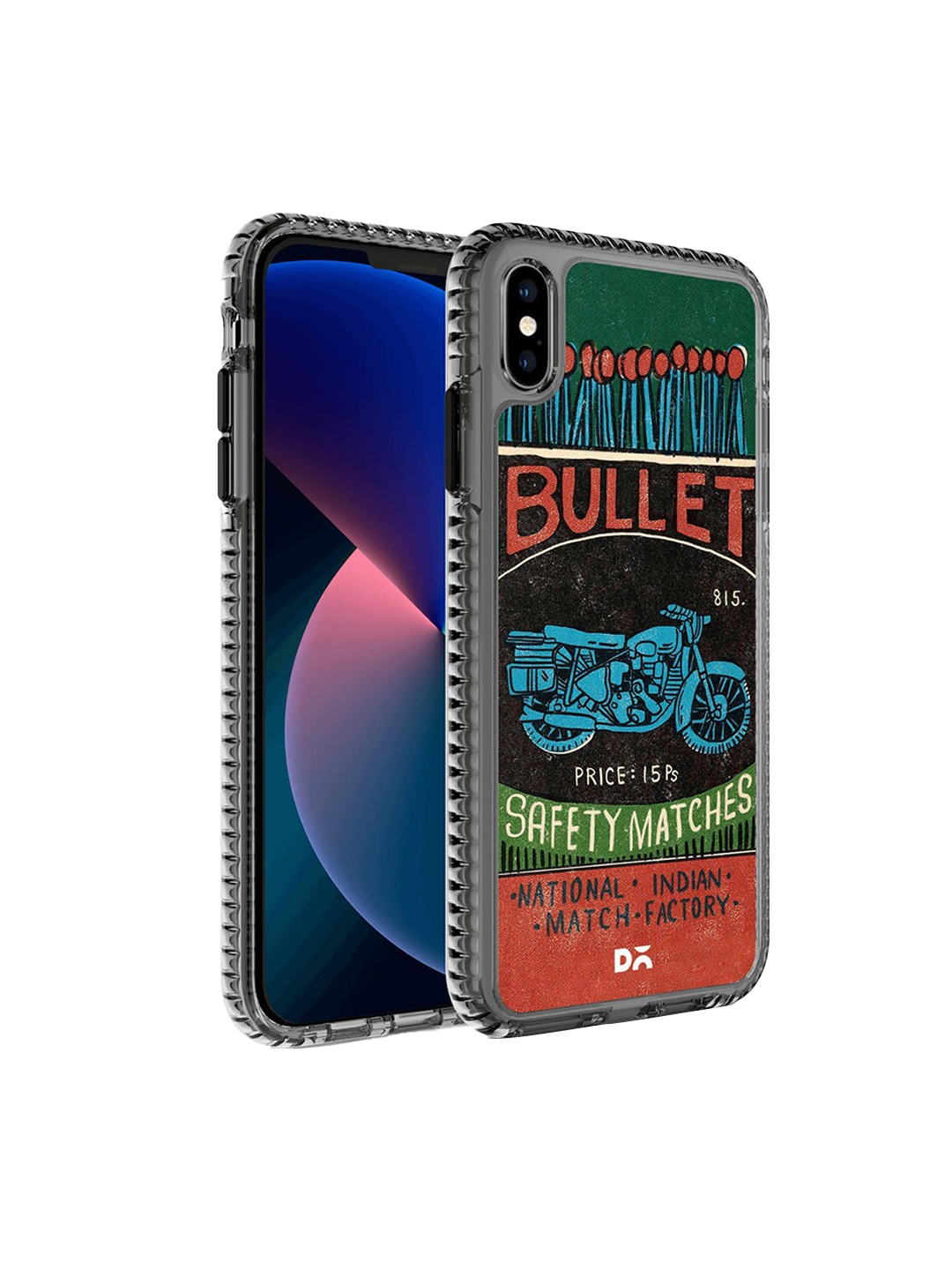 

DailyObjects Black & Red Printed Bullet Matchbox Stride iPhone X Phone Case