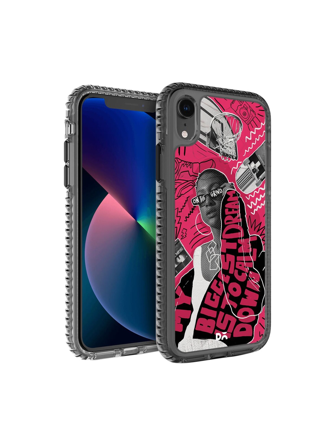 

DailyObjects Black & Red Down The Street Stride 2.0 iPhone XR Phone Case, Multi