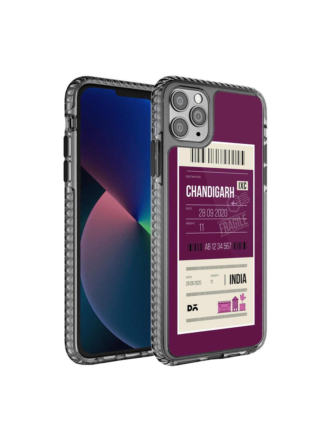 

DailyObjects Purple & White Chandigarh City Tag Printed iPhone 11 Pro Phone Case