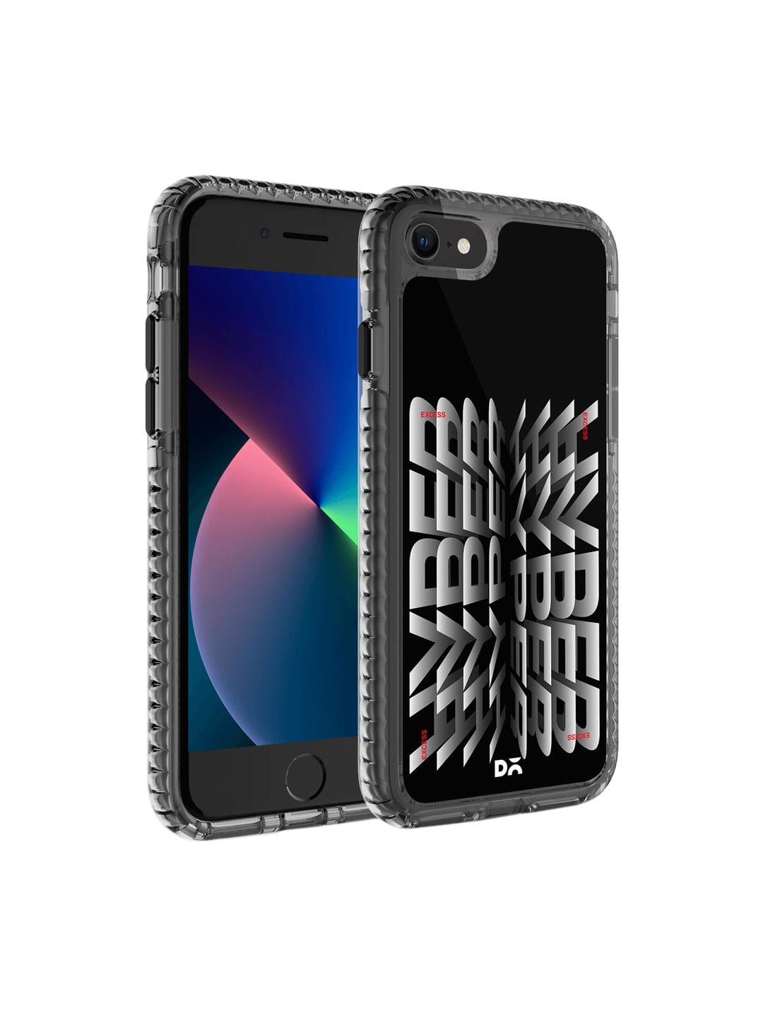 

DailyObjects Black & Grey Hyper iPhone 8 Stride 2.0 Case Cover, Multi