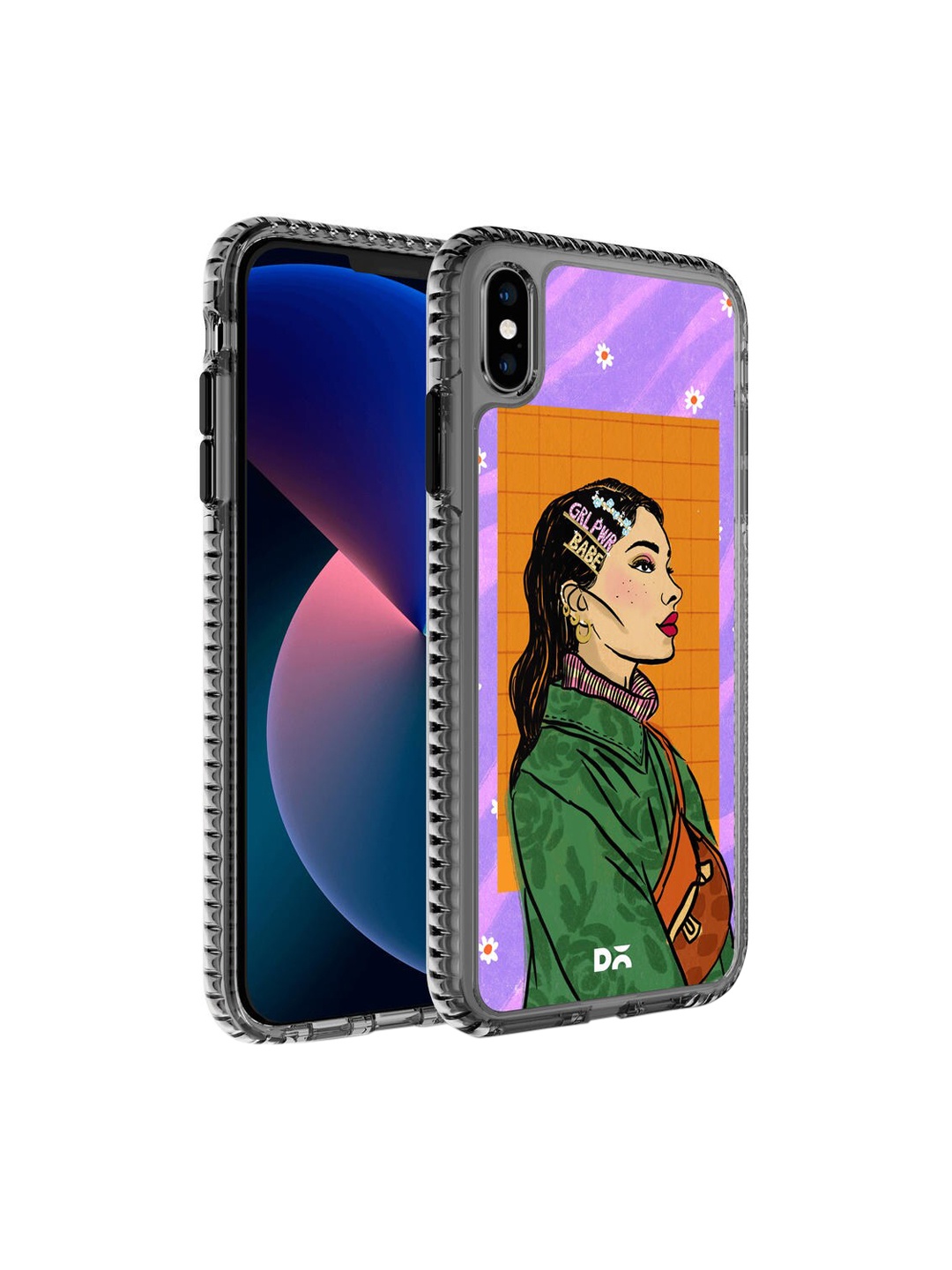

DailyObjects Black & Purple Printed Girl Power Babe Stride iPhone XS Max Phone Case