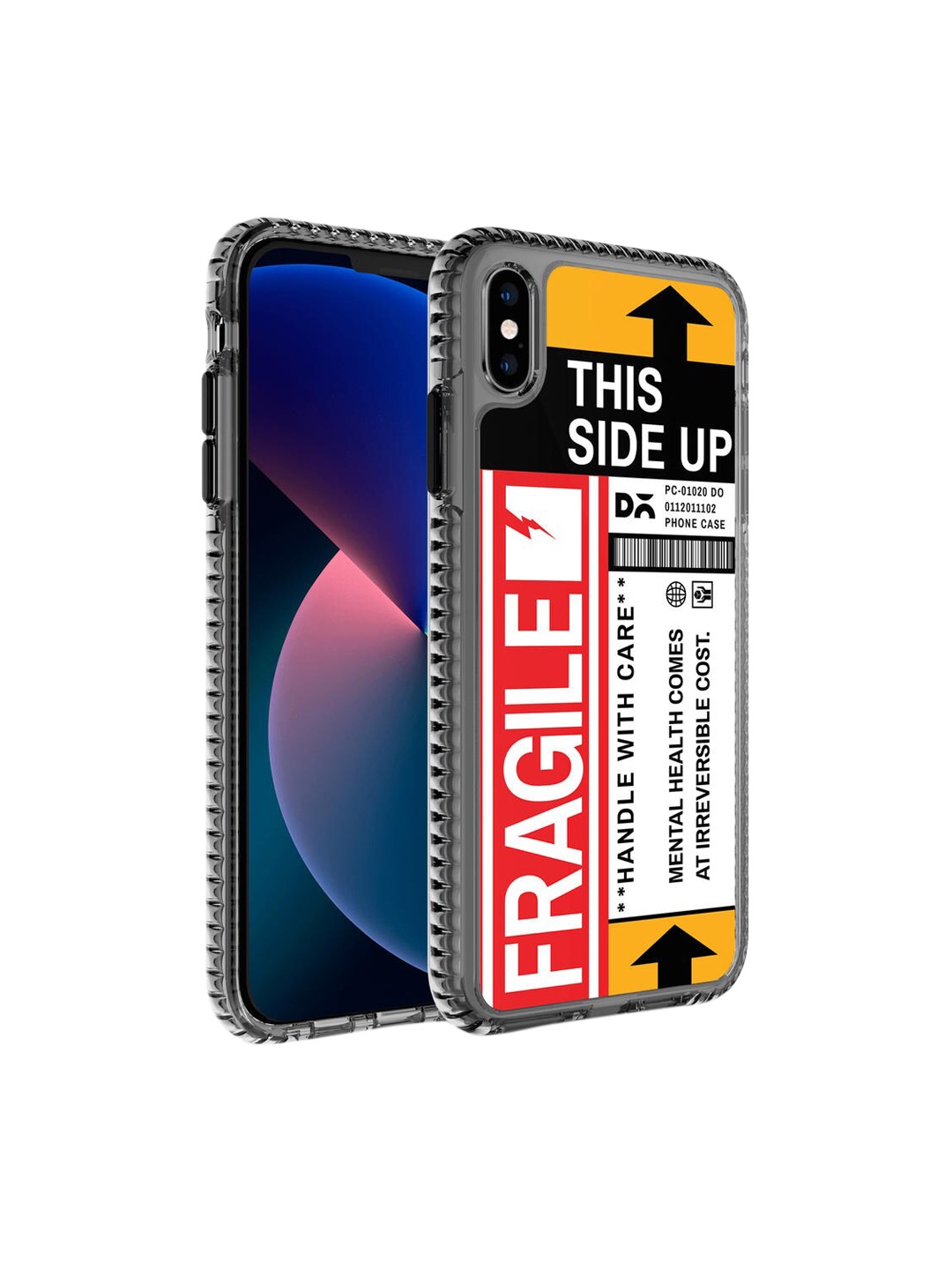 

DailyObjects Black & Yellow Printed Fragile Stride iPhone XS Max Phone Case
