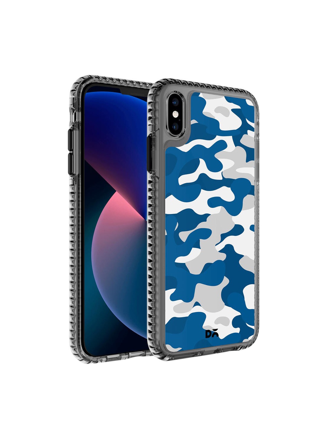 

DailyObjects Blue & White Camouflage Printed iPhone XS Phone Case