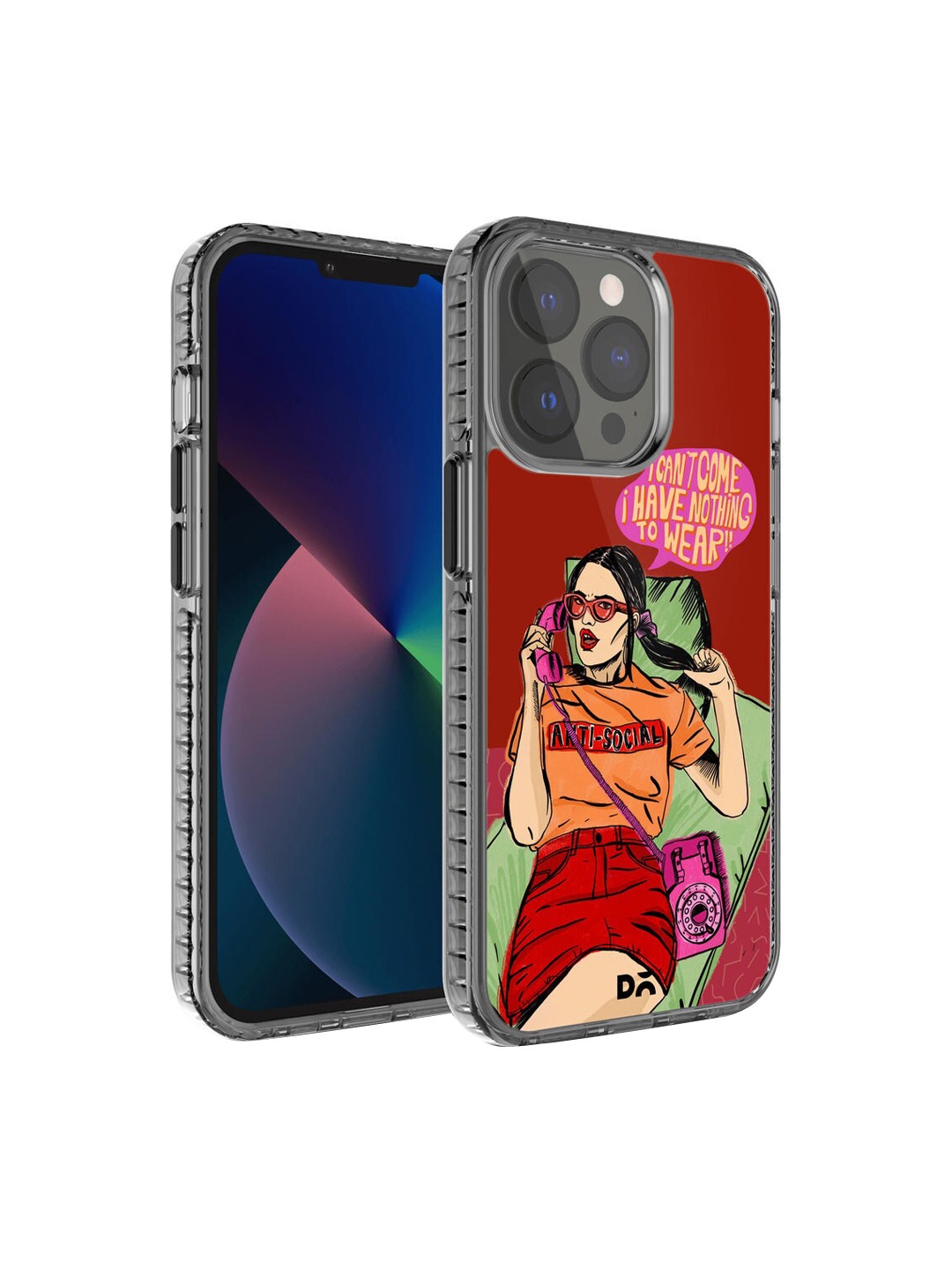 

DailyObjects Red & Green Anti Social Babe Stride 2.0 iPhone 13 Pro Phone Case