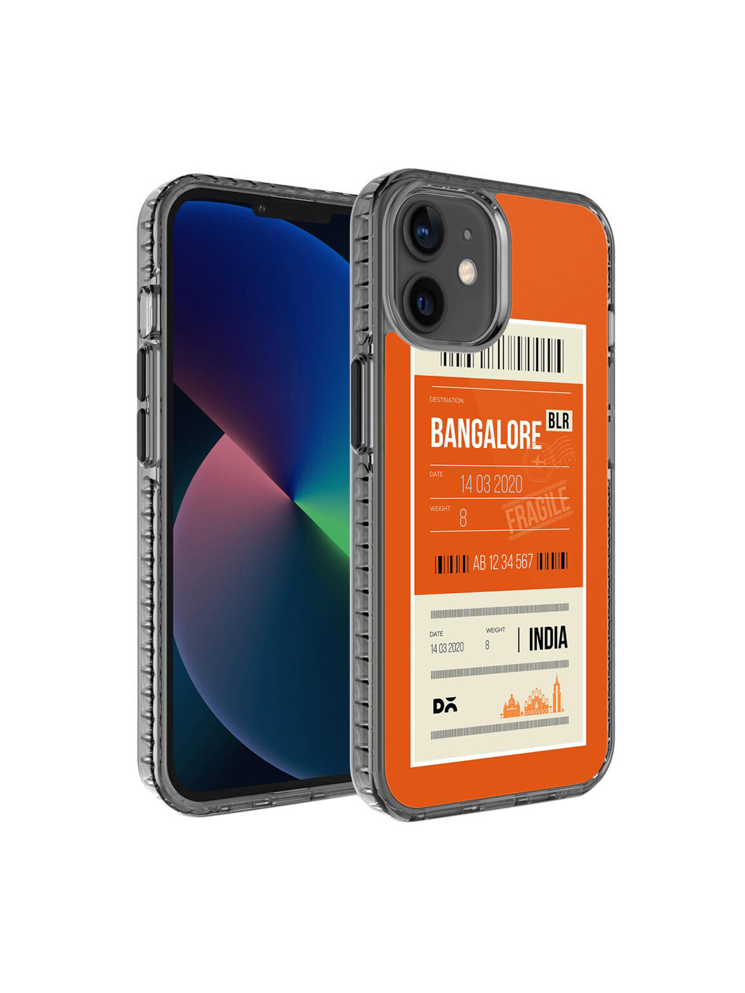 

DailyObjects Orange & White Bangalore City Tag Printed iPhone 12 Mini Phone Case
