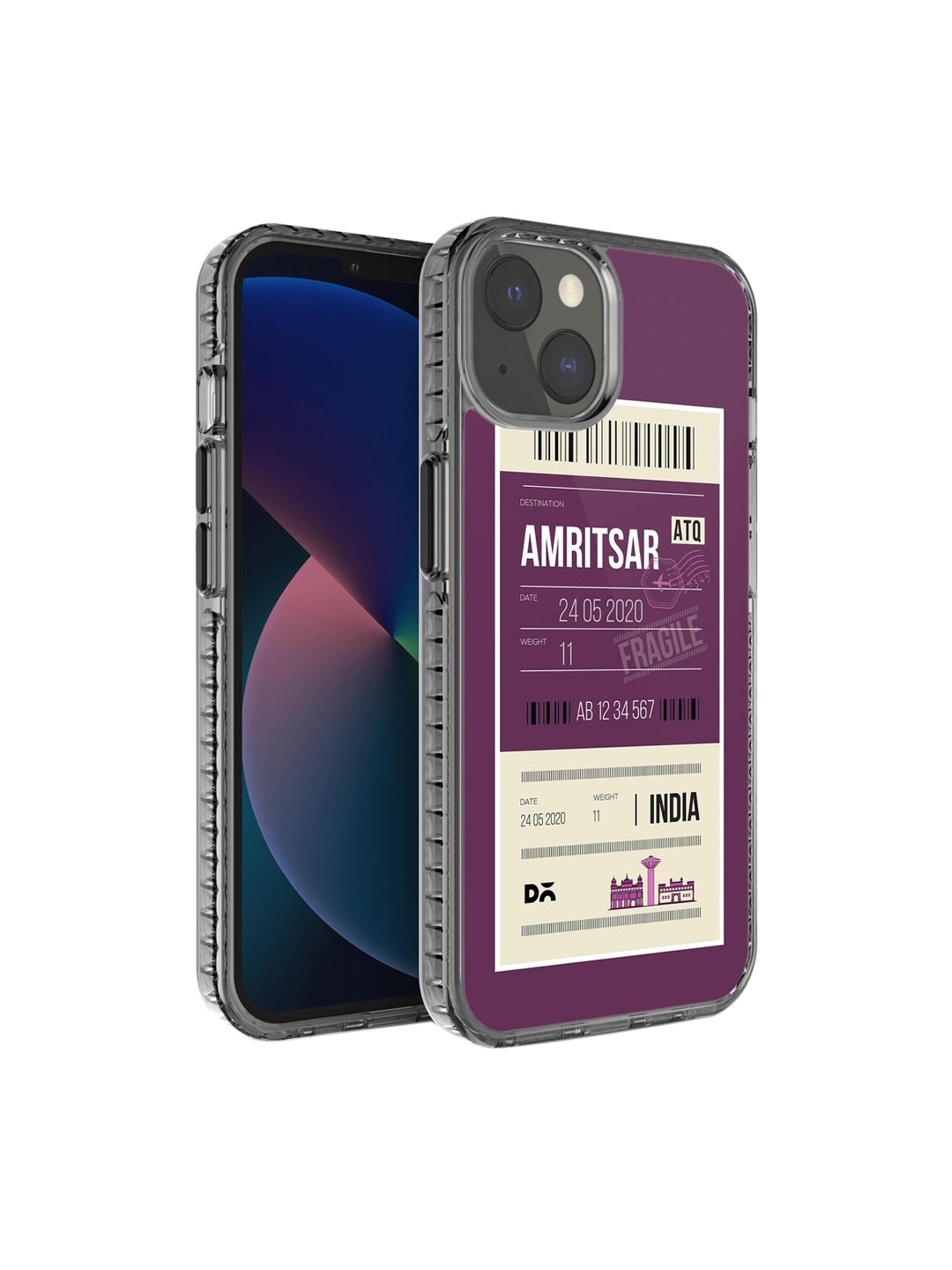 

DailyObjects Purple & White Printed Amritsar City Tag Stride 2.0 iPhone 13 Phone Case, Multi