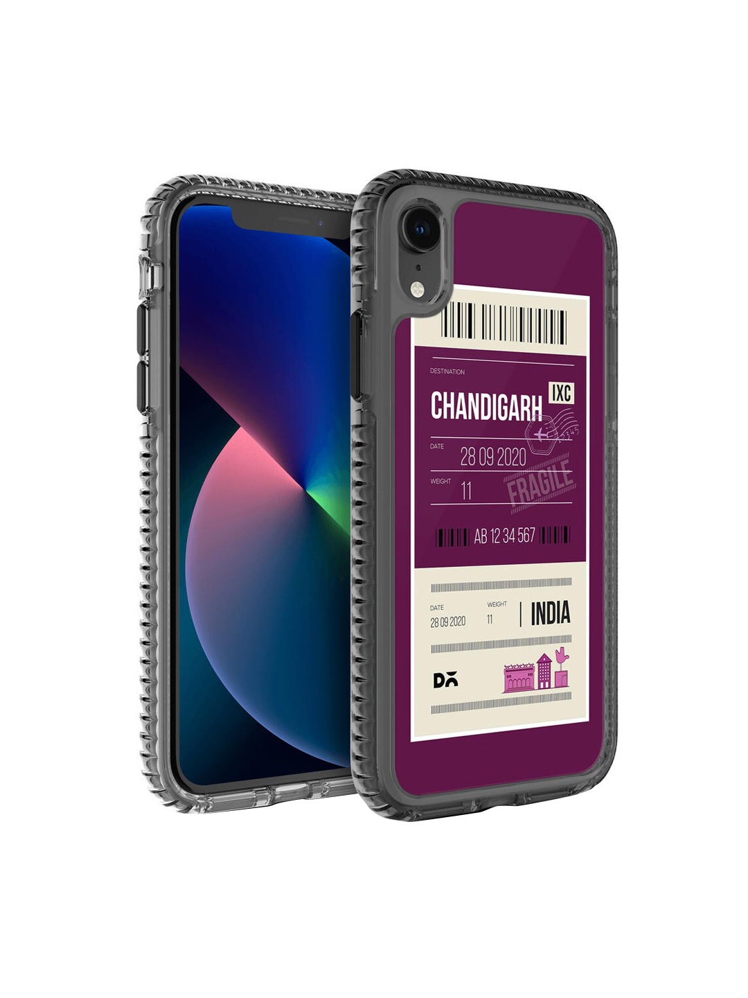 

DailyObjects Purple & Black Chandigarh City Tag Stride 2.0 iPhone XR Phone Case