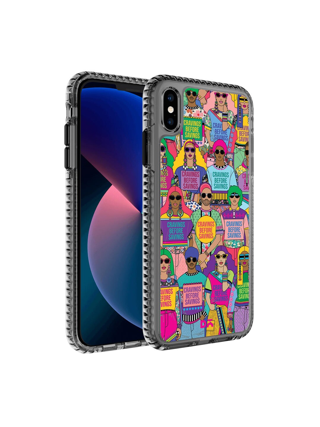 

DailyObjects Cravings Before Savings Printed iPhone XS Back Case, Multi