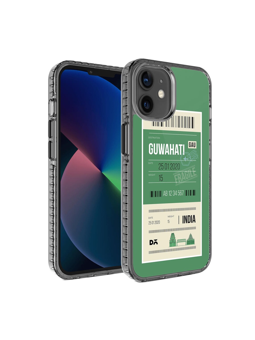 

DailyObjects Green & white Guwahati City Tag Printed iPhone 12 Phone Case
