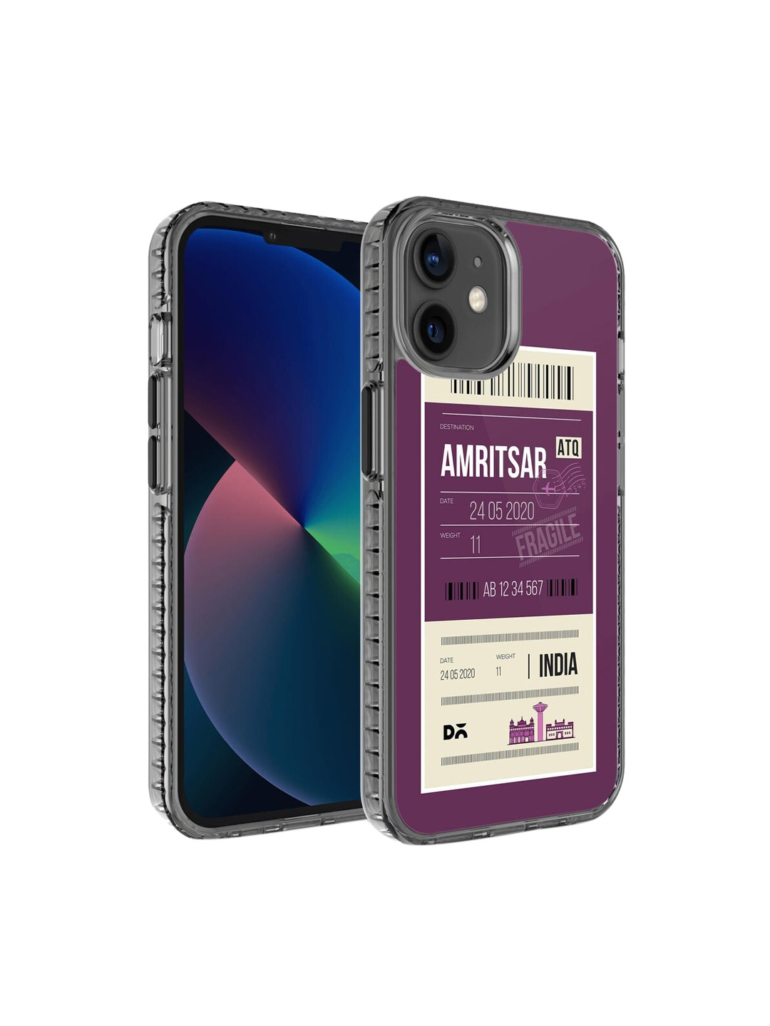 

DailyObjects Purple & White Printed Amritsar City Tag Stride 2.0 iPhone 12 Phone Case, Multi