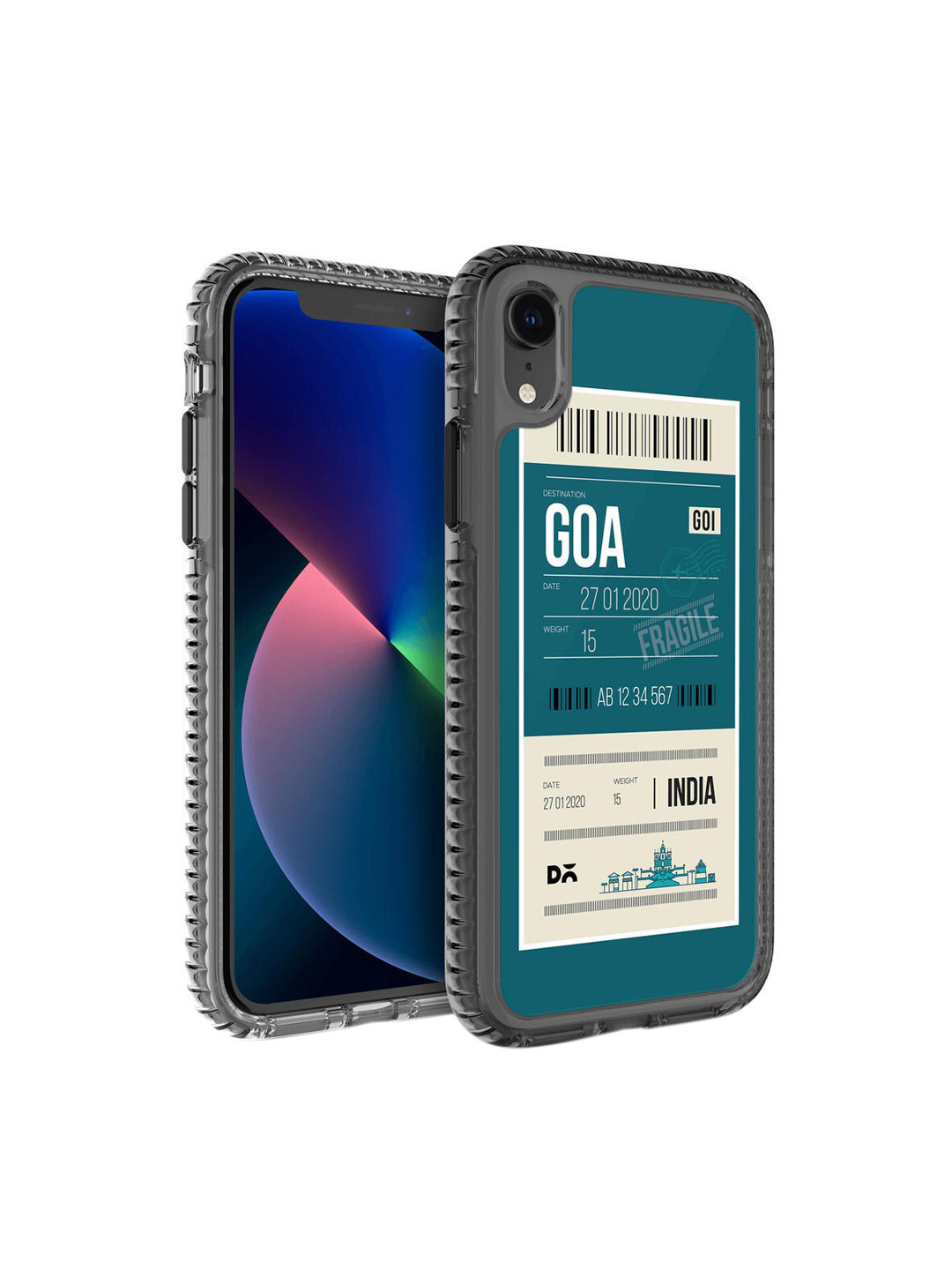 

DailyObjects Blue & Black Goa City Tag Stride 2.0 iPhone XR Phone Case