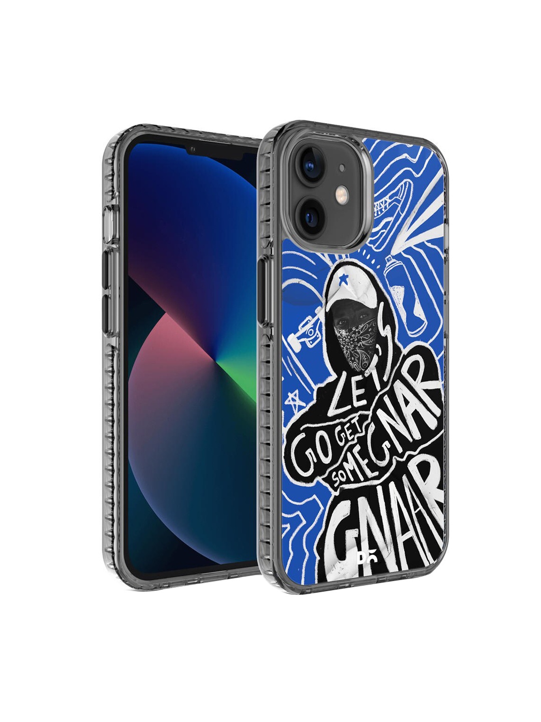 

DailyObjects Blue & Black Printed Gnarcotic Stride 2.0 iPhone 12 Mini Phone Case, Multi