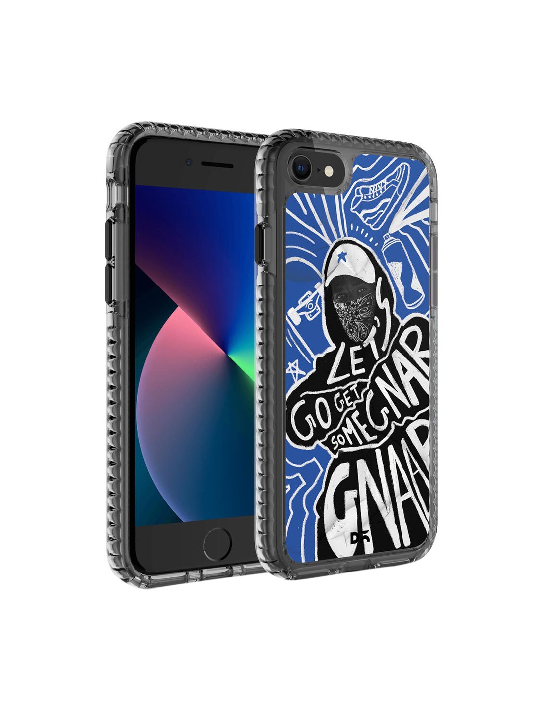 

DailyObjects Blue Black & White Gnarcotic Printed iPhone SE 2020 Phone Case