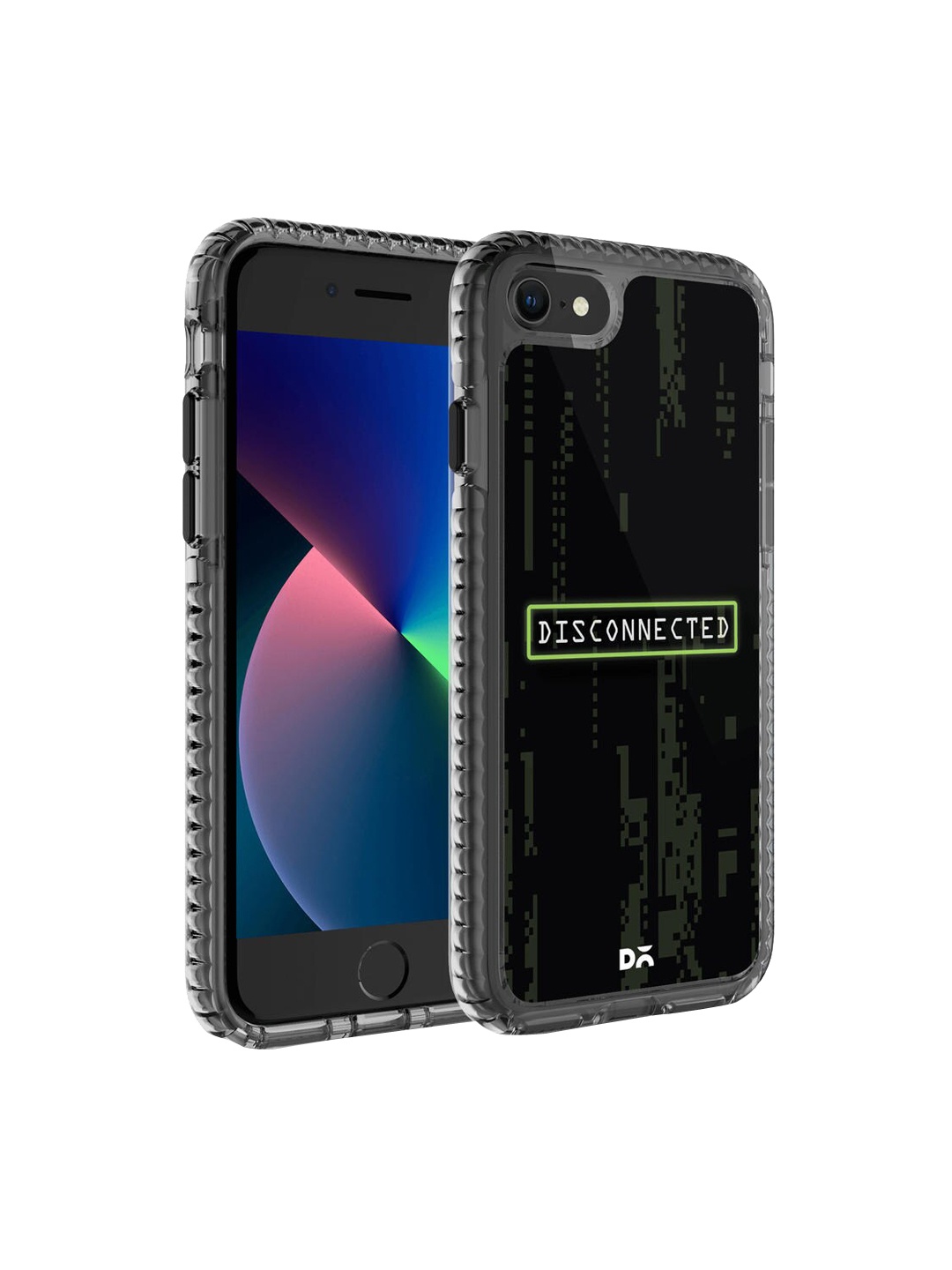 

DailyObjects Black Printed Disconnected Stride 2.0 iPhone SE 2020 Phone Case, Multi