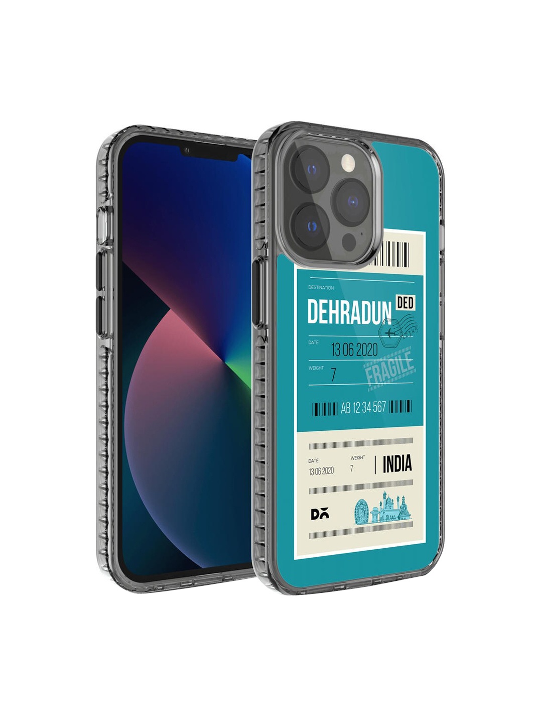 

DailyObjects Aqua Printed iPhone 13 Pro Back Case, Multi
