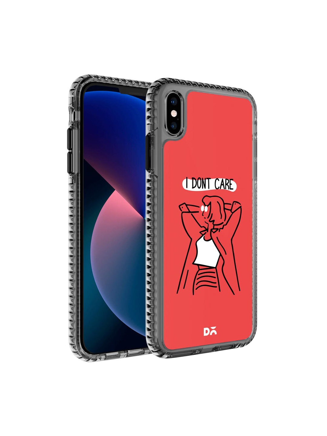 

DailyObjects Red & White I Don't Care iPhone XS Stride 2.0 Case Cover, Multi