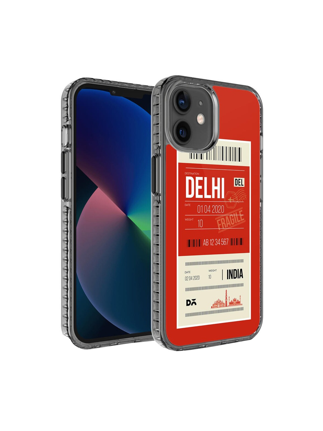 

DailyObjects Red & White Delhi City iPhone 12 Mini Back Case