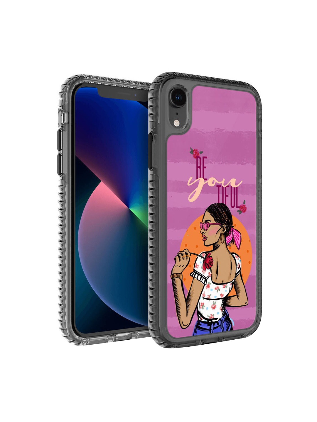 

DailyObjects Pink & Orange Be You Titful Stride Printed iPhone XR Phone Case