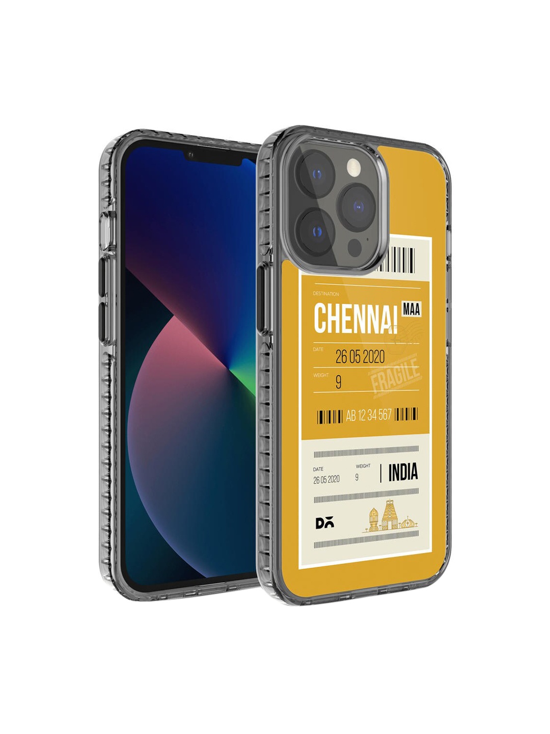 

DailyObjects Yellow & White Printed iPhone 13 Pro Phone Case, Orange