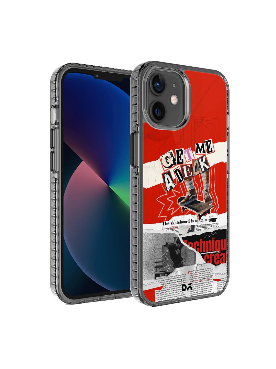 

DailyObjects Red & White Printed iPhone 12 Mini Phone Case