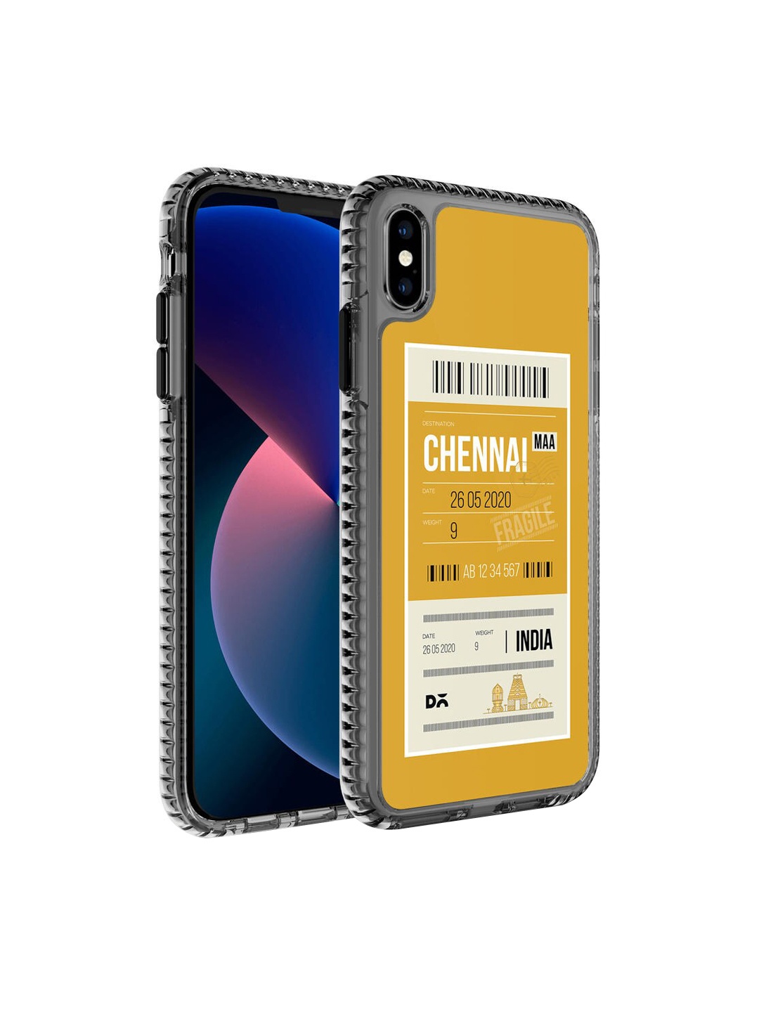 

DailyObjects Yellow & White Printed iPhone XS Max Phone Case
