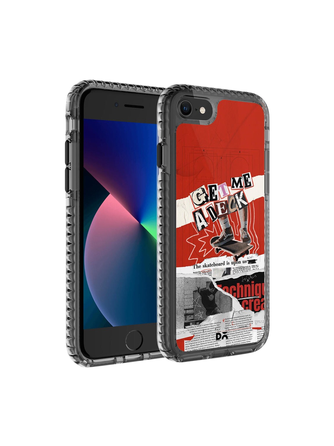 

DailyObjects Red & White Printed iPhone 8 Phone Case