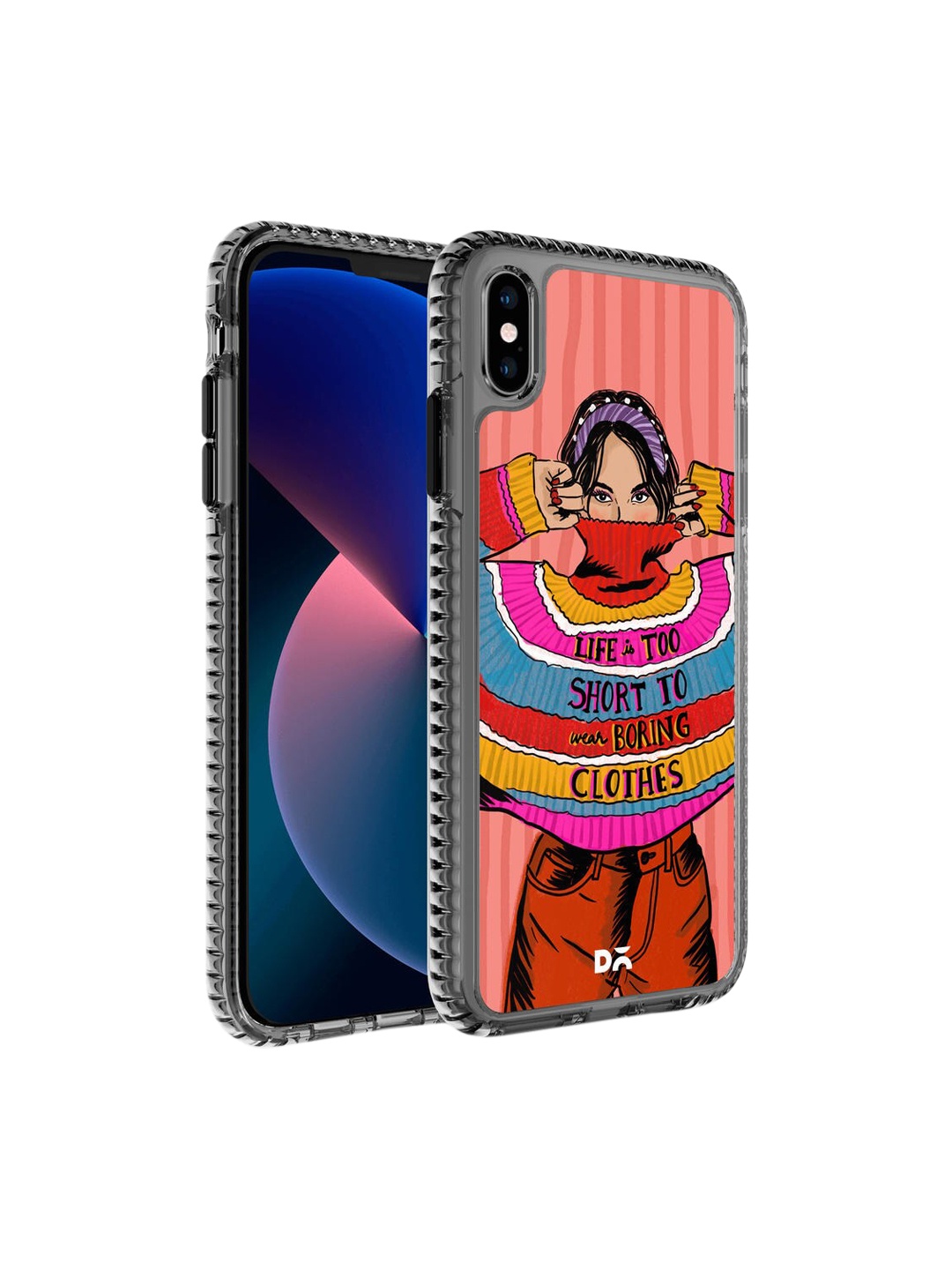 

DailyObjects Red & Blue Printed iPhone XS Max Phone Case