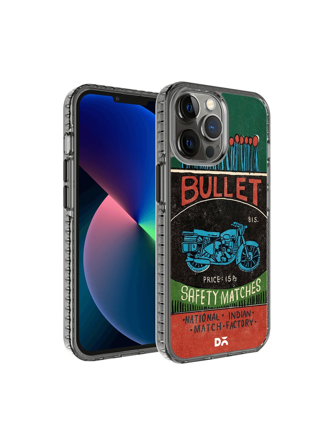 

DailyObjects Black & Red Printed Bullet Matchbox Stride iPhone 12 Pro Phone Case