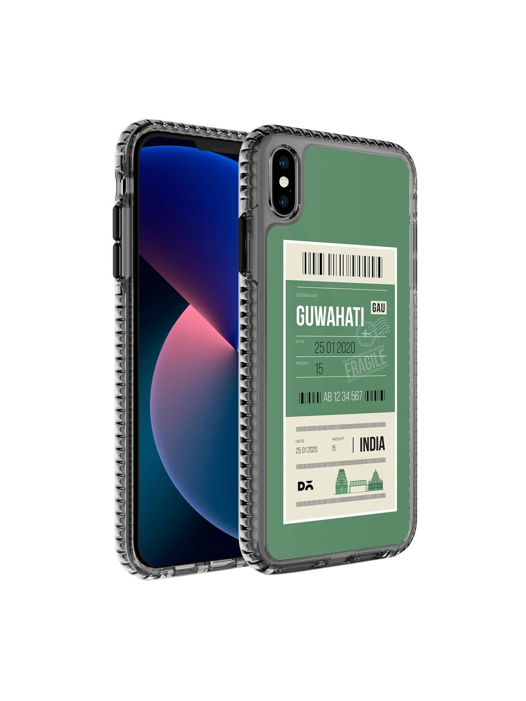 

DailyObjects Black & Green Printed Guwahati City Tag Stride iPhone XR Max Phone Case