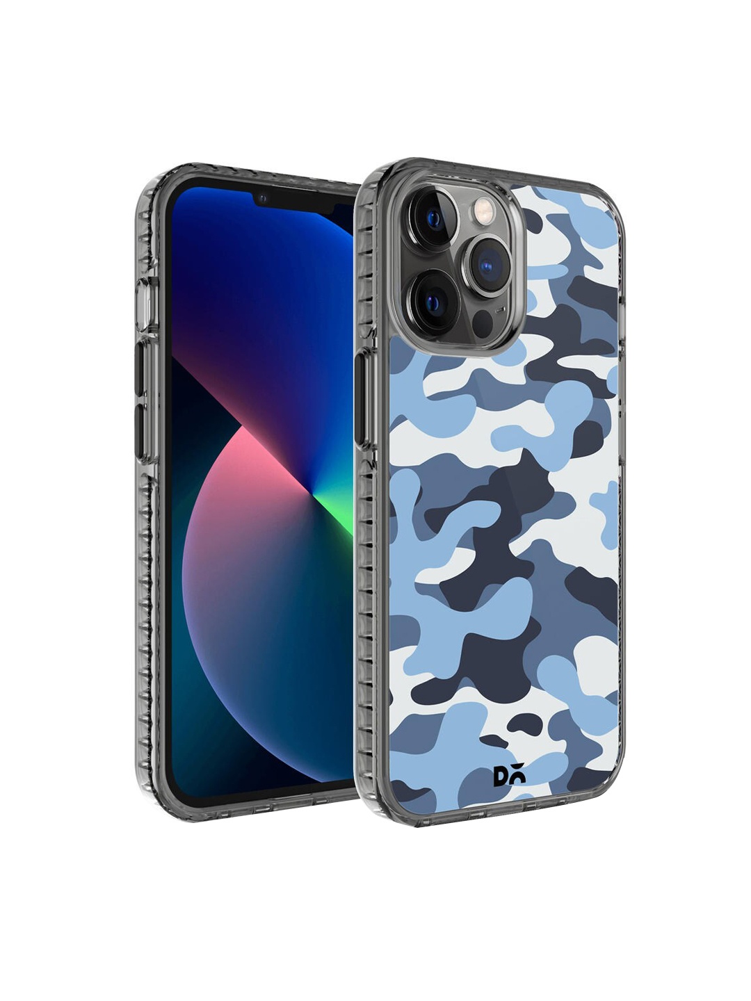 

DailyObjects Black & Blue Printed Camouflage Aquatic Stride iPhone 12 Pro Phone Case