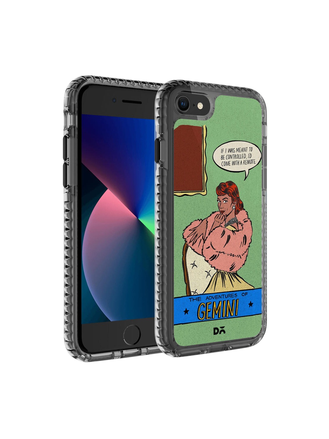 

DailyObjects Black & Green Printed Gemini Stride iPhone SE 2020 Phone Case