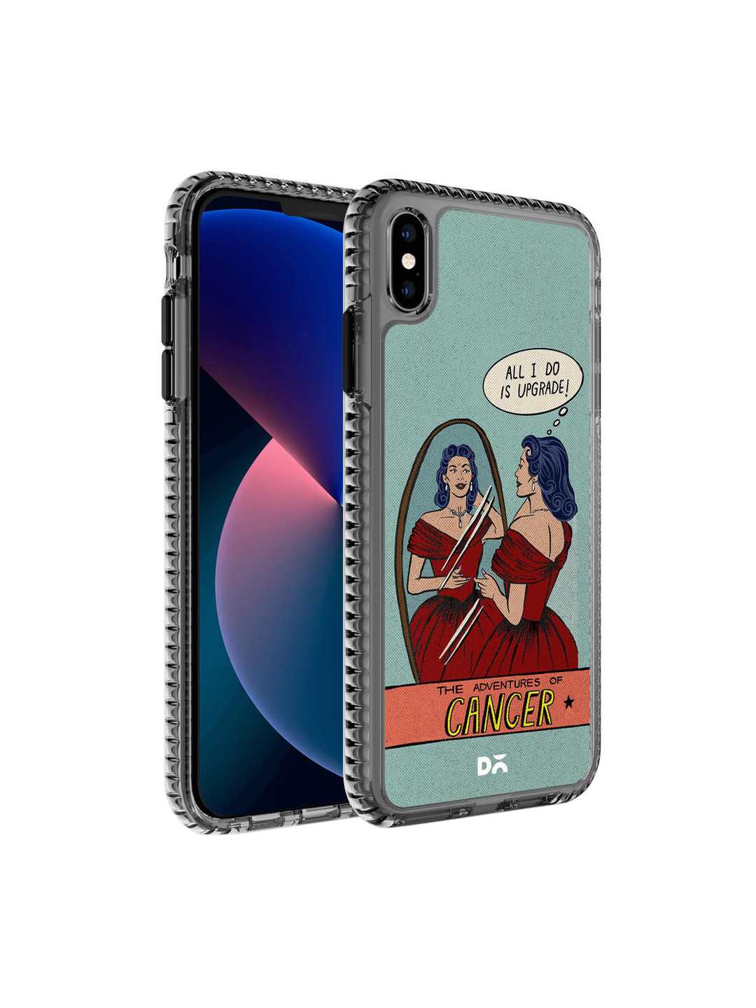

DailyObjects Grey & Maroon Printed iPhone XS Max Phone Case
