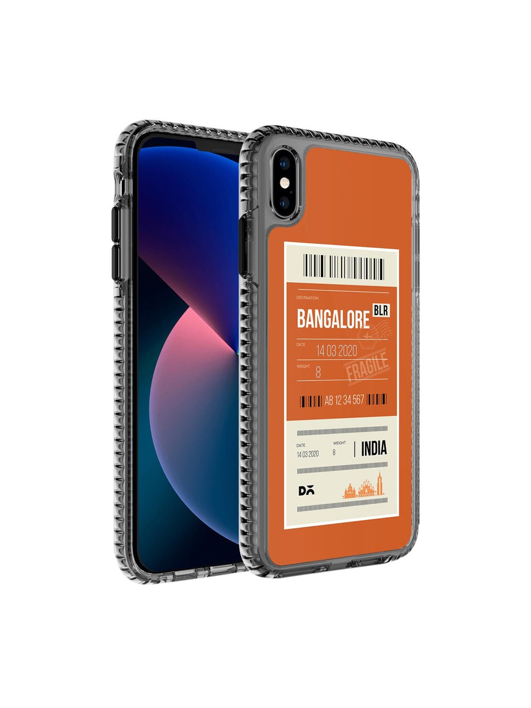 

DailyObjects Orange & White Bangalore City Tag Stride 2.0 iPhone X Back Case