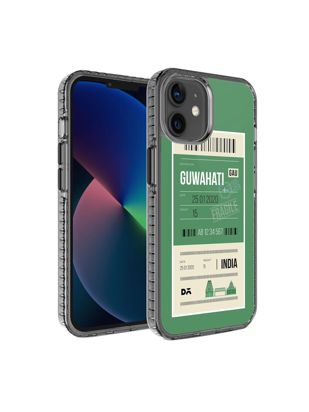 

DailyObjects Green Printed Guwahati City Tag Stride 2.0 iPhone 12 Mini Phone Case