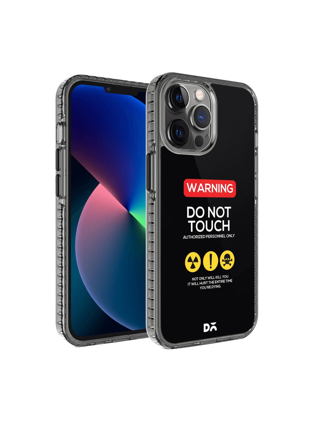 

DailyObjects Black & Yellow Do Not Touch Stride 2.0 Case iPhone 12 Pro Back Case